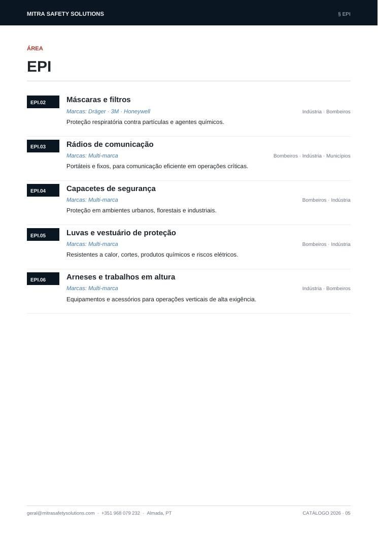 Catálogo MSS 2026 — Extinção